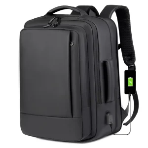 Unisex High end Large Capacity Business Travel Computer Backpack Denim Polyester Waterproof Air Cushion Straps for College