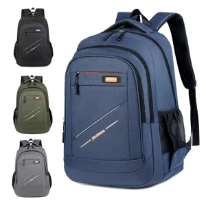Unisex Large Capacity Business Computer Backpack Men’s Outdoor Leisure Travel Oxford Student School Bag Zipper