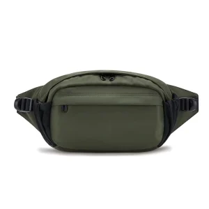 Unisex Men’s Casual Sports Waist Bag Tactical Nylon Crossbody Fanny Pack with Zipper Closure Logo Belt Pattern Travel Essentials