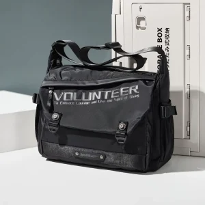 Unisex Oxford Crossbody Bag Waterproof with Soft Handle Men’s Chest Bag for Storage