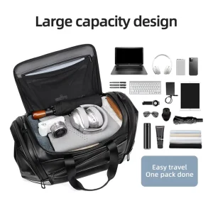Unisex Oxford Travel Duffel Bag Waterproof Multi Pockets Large Capacity for Daily Use