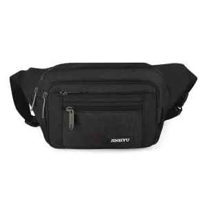 Unisex Oxford Waist Pack with Zipper Closure Lightweight Anti-Theft Waterproof Highly Durable Travel Banana Bag