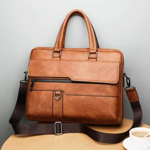Unisex PU Leather Crossbody Bag Waterproof Business Travel Sling Bag for Modern Urban Chest Bag