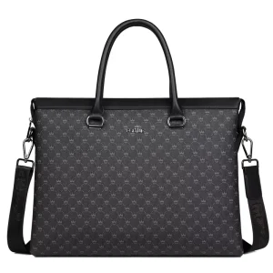 Unisex PVC Business Messenger Bag Customizable Color Anti Scratch Portable File Bag With Stable Polyester Inner Lining