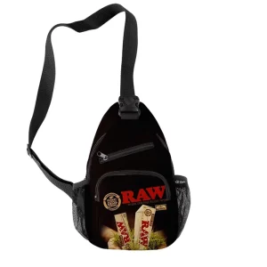 Unisex RAW Waterproof Sling Bag Outdoor Casual Travel Sport Men’s Chest Shoulder Backpack Bag With Custom Logo