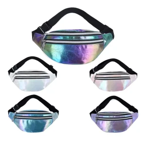 Unisex Sports Chest Bag Waterproof Waist Pack with Zipper Closure for Travel Outdoor