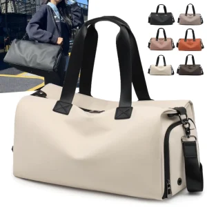 Custom Men’s Women’s Sports Fitness Travel Duffel Bag Oxford Material with Wet Dry Separation Fashion Style Zipper Closure LOGO