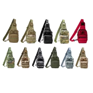 Unisex Tactical Sling Small LOGO Crossbody Single Shoulder US Multi-functional Camping Hiking Waist Equipment