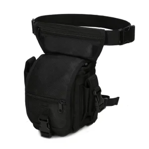 Unisex Tactical Waist Bag Nylon Hip Belt with Zipper Men’s Running Pouch Drop Leg Thigh Bag Sport Style for Outdoor Use