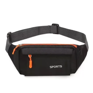 Unisex Waterproof Zipper Waist Bag Crossbody Fanny Pack Custom Logo Adjustable Belt for Travel Running Gym Phone Storage