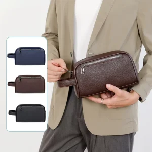 Urban Men’s PU Clutch Bag Large Capacity Handheld Design Premium Texture Fashion Waterproof Handbag