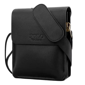 VICUNA POLO Brand China Suppliers Classic Fashion Crossbody Bag Low MOQ Soft PU Leather Black Messenger Men Sling Bag