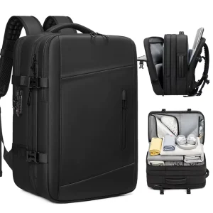 Vacuum Compression Backpack, Men’s Multifunctional Large Capacity Travel Waterproof Expansion Business Computer Bag
