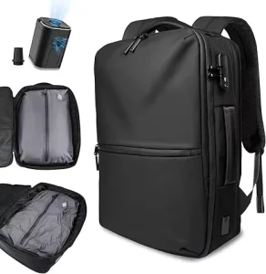 Vacuum Compression Travel Backpack Business USB Charging Port Laptop Backpack Water Resistant