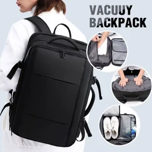 Versatile 10cm Expandable 15.6″ Laptop Bag Space Saving Shoe Compartment Dry Wet Separation Flight Approved Backpack