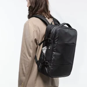 Versatile 11cm Expandable Water Resistant Laptop Backpack 47L Capacity Dry Wet Separation USB Port Men’s Backpack Bag