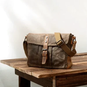 Vintage 88807 Men’s Messenger Bag Strong Canvas Shoulder England Style