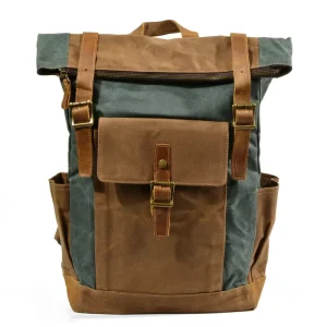 Vintage Batik Canvas Rucksack Large Capacity Casual Unisex Travel Hiking Bag Waterproof for Summer Winter Outdoor Computer Usage