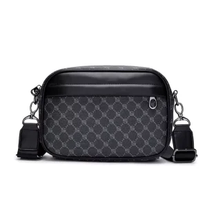 Vintage Crossbody Bag PU Leather Waterproof Messenger Bag Custom Full Print Logo Handbag