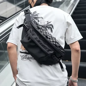 Vintage Crossbody Bags for Men Custom Logo Letter Waterproof Oxford Shoulder Bag Sport Hiking Summer Large Fanny