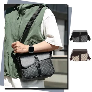 Vintage Design Casual CrossBody Bag Business Men’s Shoulder Bag with Waterproof Pu Men’s Fashion Outdoor Sport Messenger Bag
