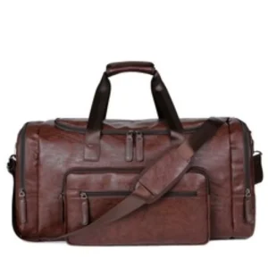 Vintage Duffle Workout Bags Low MOQ High Quality Pu Leather Mens Travel Weekender Large Capacity Duffel Gym Bag