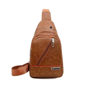 Vintage Fashion Single Shoulder Bag Men’s Handbag Business Handbag Tote Bag Black Chest Bag
