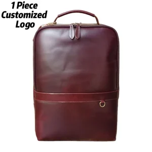 Vintage Genuine Leather Men’s Backpack Women Fashion Shoulder Bags Designer Large Backpack Travel Bag