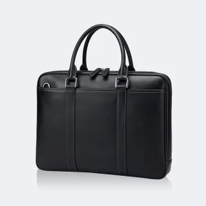 Vintage Handcrafted Durable Men’s 15 inch Cowhide Genuine Leather Casual Soft Bag Laptop Briefcase with Large Capacity