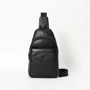 Vintage Handmade Genuine Leather RFID Portable Single Shoulder Strap Men’s Crossbody Chest Bag