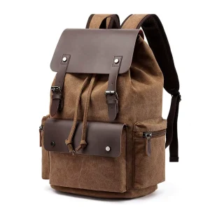 Vintage Inspired Men Women Travel Backpack With Laptop Compartment for Work Travel and Everyday Use