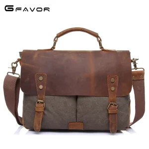 Vintage Laptop Travel Cotton Tote Sling Cross Body Satchel Shoulder Crossbody Bag Men’s Canvas Messenger Bags