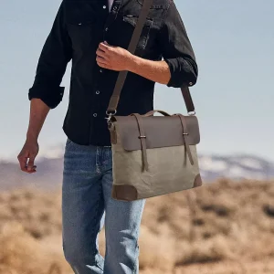 Vintage Large Capacity Shoulder Bag Leisure Style Waterproof Canvas Messenger Crossbody Bag Classic Retro Laptop Bag