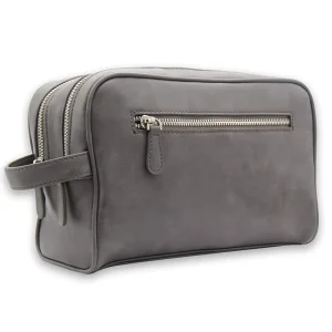 Vintage Leather Men’s Toiletry Bag Large Necessaries Wash Bag Toilet Bag Ideal For Travel