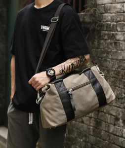 Vintage Lightweight Canvas Men’s Duffel Bags for Men Canvas Travel Bags