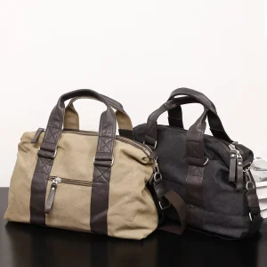 Vintage Lightweight Canvas Men’s Duffel Bags for Men Canvas Travel Duffle Bags for Men