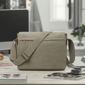 Vintage Men’s Blank Canvas Messenger Bag Satchel Stylish Book Bag