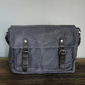 Vintage Men’s Fashion Waterproof Messenger Bag Waxed Cotton Canvas Satchel Shoulder Sling Bag Model 86027
