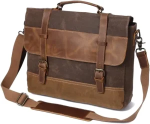 Vintage Men’s Laptop Bag for Work Messenger Briefcase Manufacturer Custom Leather Material Business Handbag