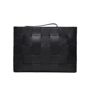 Vintage Style Handbags New PU Woven Clutch Bag for Men Luxury Designer Beach Bag Mobile Phone Bag