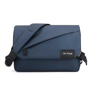 Vintage Style Large Capacity Water Repellent PU Briefcase One Shoulder Fashionable Design Men’s Crossbody Messenger Bag