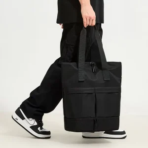 Vintage Style Large Tote Bags for Men Waterproof Polyester Flap Zipper Closure Custom Logo for Summer Travel