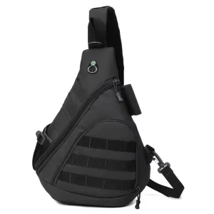 Vintage Style Men’s Tactical Molle Crossbody Shoulder Pack Chest Bag Backpack with Sling Messenger Feature