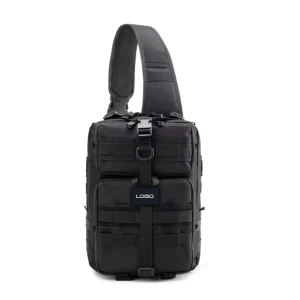Vintage Style Multifunctional Tactical Chest Bag Waterproof Polyester Shoulder Sling Bag Zipper Outdoor