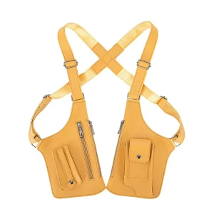 Vintage Vest Bag Men’s Lightweight Fabric Multifunctional Underarm Satchel Shoulder Backpack Outdoor Mobile Phone Bag