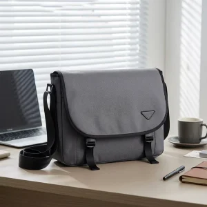 Vintage Waterproof Durable Polyester Men’s Trendy Student 15L Zipper Closure Shoulder Crossbody Backpack