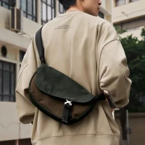 Vintage Waterproof Messenger Bag for Men Unisex Sling Crossbody Bag for Travel Commute Hiking Casual Shoulder Bag 3616