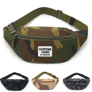 WAALUU Custom Logo Men’s Chest Bag Travel Running Fanny Pack With Multi Pockets Mini Belt Bag Pack Utility Hip Pack Waist Bag