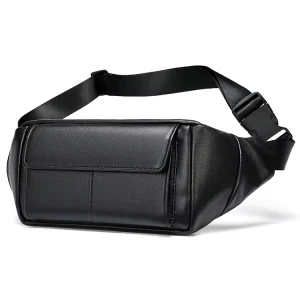 Waist Bag Men’S Vintage Casual Genuine Leather Bags for Men Natural Leather Bag