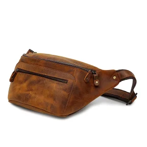 Waist Bag for Men Men’s Messenger Bags Small Pouch Sling Leather Chest Bag